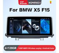 Wireless CarPlay Android Auto navigazione per Auto per BMW X5 F15 X6 F16 2014-2017 NBT 10.25 "IPS DSP 6GB + 128GB GPS Audio 4G Wifi 8 Core-4G 64G NBT