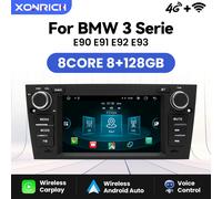 Wireless Carplay Car Multimedia Player Android 14 per BMW E90/E91/E92/E93 8GB + 128GB navigazione DSP Stereo GPS 4G Wifi 2 Din 4Core 2GB 16GB