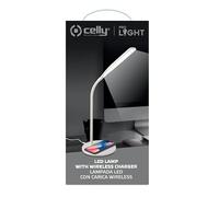 Celly Lampada LED con Caricabatterie Wireless per Smartphone WLLIGHT10WWH