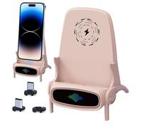 Wireless Charging Mobile Holder -Wireless Chair Phone Charger, Cell Phone Stand For Desk | For Fast Charging Station Most Phones Home Office Bedside Table Desktop Decor Vertical Horizontal View