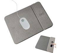 Wireless Charging Mouse Pad - Fast Charge Mouse Pad Charger for Cell Phones, and Work, Desktop PC Computer Accessory for Laptop, Keyboard, Office, Travel, and Road Trip 11.81in