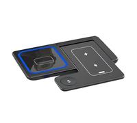 Wireless Charging Station, Foldable Charging Dock, 15w Fast Pad, Multi-Device Support, Ideal for Family Travel, Home Organization, Earphone, Great for Desk Setups, 6.5x5.6x4.1in