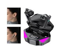 Wireless Ear Buds, Wireless Game Earbuds, 2.72x1.73x0.98 Inches Low Latency Headphones, LED Battery Display, Light Mode Design, Ideal for Phone, Sports, Work, Running, Gym, Travel Listening