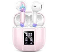 Wireless Earbuds Bluetooth 5.3 Headphones Noise Cancelling with 4 ENC Mics, 48H HiFi Stereo Wireless Headphones, Bluetooth Ear Buds with Dual LED Display, IP7 Waterproof Earphones Wireless for Running