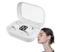Wireless Earbuds, Clip on in Ear Earphones, 0.79in 2 in 1 Impermeabile Sport Headphones, LED Display Charging Case, Long Playtime Audio Gear for Workouts, Meetings, Palestra, Travel