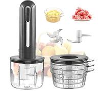 Wireless Electric Garlic Mincer & Portable Food Processor - Mini Garlic Chopper with USB Charging for Grinding Spices, Vegetables & Meat - Modern & Efficient (Black)