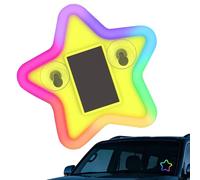 Wireless Five Pointed Star Solar Powered Sensor Control Ambient Light | Five-pointed Star Solar-powered Atmosphere Light For Car Triangular Window, For Car Window Trunk Backseat Decorative Lighting