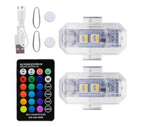 Wireless Flashing Lights, Motorcycle RGB Light, LED Anti-Collision Lights, Remote Control Motorcycle Lights, Warning Signal Lights, Waterproof Car Lights, for Car Motorcycle, Waterproof LED Light Auto
