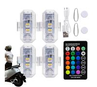 Wireless Flashing Lights, Motorcycle RGB Light, LED Anti-Collision Lights, Remote Control Motorcycle Lights, Warning Signal Lights, Waterproof Car Lights, for Car Motorcycle, Waterproof LED Light Auto
