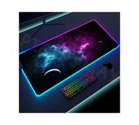 (Wireless giallo) Tappetino per mouse da gioco RGB universale Tappetini per mouse spaziali Tappetini