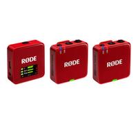 RØDE Wireless GO (Gen 3) - Microfono wireless compatto - Audio cristallino, registrazione a 32 bit float, controllo automatico del livello, per telefoni, fotocamere e computer (Rosso)