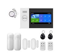 Wireless GSM di allarme di sicurezza domestica Rilevatore di fumo Antifurto con sensore di movimento for Tuya SmartLife APP Allarme domestico,Espandibile(B)