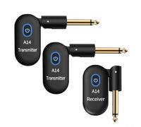 Wireless Guitar System 2TX 1RX Low Latency <5ms Trasmettitore Digitale Ricevitore per Basso Elettrico Chitarre Acustiche Gamma 30m