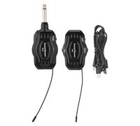 Wireless Guitar System UHF Transmission Guitar Transmitter Receiver Set con Circuito Digitale per Alta Fedeltà Audio Intervallo 50Hz-16KHz Distanza 30-50m Ricaricabile per (Nero)