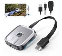Wireless HDMI Dongle, 4K Ricevitore HDMI Wireless, 2.4G/5GHz Screen Mirroring Display Wireless Adattatore per iOS/Android/Windows/Miracast/Chromecast/Google/TV/Monitor/Proiettore/Video Streaming