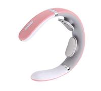 Wireless Heated Neck Massager, Rechargeable Neck and Shoulder Relaxer with Electrode Pads, Smart Massager for Body Relaxation 15x14.5 X 4 Cm Heat Soothing Equipment