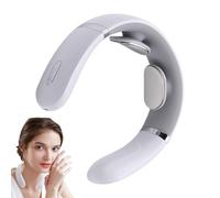 Wireless Heated Neck Massager, Rechargeable Neck and Shoulder Relaxer with Electrode Pads, Smart Massager for Body Relaxation 15x14.5 X 4 Cm Heat Soothing Equipment