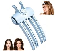 Wireless Heated Volumizing Root Lift Clip, Heated Hair Volume Clip for Bangs and Roots, Curved Teeth, Cordless Portability, Dual Settings, Portable for Travel & Daily Root Volumizing (Blue)
