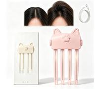 Wireless Heated Volumizing Root Lift Clip, Heated Root Volumizer Clip, Electric Volumizing Hair Clips for Bangs Styling, USB Rechargeable, Fine Flat Hair Styling, Creates a Voluminous Look (Pink)