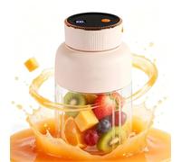 Wireless Juicer Cup,Portable Wireless Juicer Cup, USB rechargeable blender; Double cup lid leak proof design for making milkshakes, fruit and vegetable juices (White,800ML)