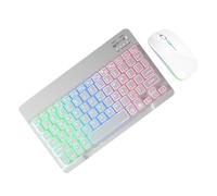 Wireless Keyboard And Combo - 2 Light Modes Key Board With 7 Colors Set | Dustproof And Portable Number Keypad | Computer Keyboards For Gameplay, Business, School, Office