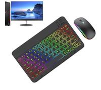 Wireless Keyboard And Combo - Dustproof And Portable Number Keypad | 2 Light Modes Key Board With 7 Colors Set | Computer Keyboards For Gameplay, Business, School, Office