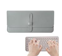 Wireless Keyboard Cover, PU Leather Organizer Sleeve, Slim Storage Bag for 12-Inch Keyboards, Water- Case with Inner Lining and Side Slot for Travel or Setup