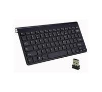 Wireless Keyboard, Mini Usb, Ergonomic, Silent, Rubber for Pc, Laptop, Tv, Computer Zekai
