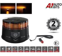 Wireless Lampeggiante LED Ambra Strobo Rotazione Faro R65 Magnetico a Ventosa