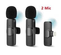 Wireless Lavalier Microphone for Android iPhone Phone ipad Vlog Live Stream Mic