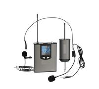 Wireless Lavalier - Sistema microfono lavalier con portata di 80 m, ideale per insegnamento, discorso, interviste, vlog, registrazione dal vivo, soluzione audio portatile e affidabile