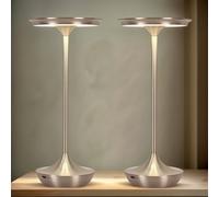 Wireless LED Lampada da Tavolo 6000mAh Batteria 3 Colori con Touch Dimmer IP54 Impermeabile per Patio Cafe Ristorante Home Office Hotel 2.