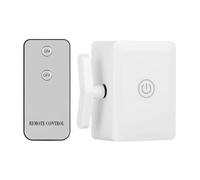 Wireless Light Button, Smart Switch, 2.09x1.5x0.98 Inches Remote Control with Automatic Function, LED Panel Button with Long Range Signal, Smart Home Device, Light Control for Lamps Fans