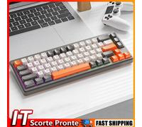 Wireless Mechanical Keyboard Tri-Mode BT5.0/2.4GHz/USB-C (Grey White Orange)