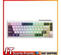 Wireless Mechanical Keyboard Tri-Mode BT5.0/2.4GHz/USB-C (Grey White Orange)