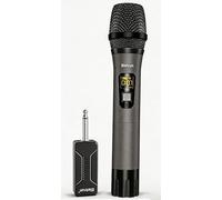 Wireless Microphone, Uhf Metal Dynamic Handheld Karaoke Mic, Rechargeable Receiver (Work 6hs), 160ft Range, for Karaoke