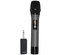 Wireless Microphone, Uhf Metal Dynamic Handheld Karaoke Mic, Rechargeable Receiver (Work 6hs), 160ft Range, for Karaoke