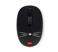 Legami - Mouse Wireless con Ricevitore USB Ultra Compatto, Tema Kitty, 3 Opzioni di Velocità, Materiale ABS, Connessione Wireless fino a 10 m