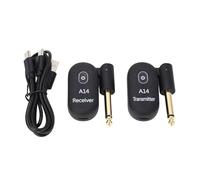 wireless per chitarra A14, ricevitore transceiver elettrico USB a 2,4 GHz con jack da 6,35 mm, portata di 100 piedi per chitarra, basso e violino, audio