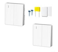 Wireless per interruttore della luce 86 radiocomando, montaggio a parete (2 | Compatibile con Zigbee2mqtt, per Home Assistant, funzioni smart home espandibili, configurazione semplice