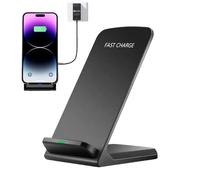 Wireless Phone Charger Holder - 15w Portable Fast Wireless Charging Station For Desk, Foldable Cell Phone Stand For Home Office, Adjustable Vertical & Horizontal Power Dock 6 Inch