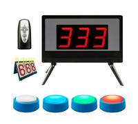 Wireless Quiz Answer Buzzer System, Wireless Game Show Buzzer Set, con telecomando, distanza effettiva 50 metri, ideale per concorsi feste e apprendimento interattivo