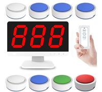 Wireless Quiz Game Buzzer System con 4 colori di stato e 3 modalità | Sistema di gioco wireless con risposta a quiz con cicalini e monitor, 3 modalità per spettacoli di gioco