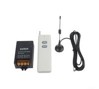 Wireless Remote Switch 30A 433MHz Self-Lock Mode(Black) | Self-locking mode, 30A high load, 433MHz stable signal, easy wiring, safety cover included