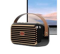 Wireless Retro Speaker, Portable Bass Audio Player, 6.5x2.76x3.54 Inches Size Compact Lightweight, Portable Music Device for Camping Fitness Living Room, Home, Black
