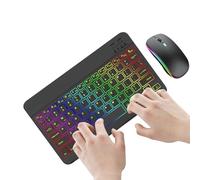 wireless retroilluminata e combinazione - 7 colori con 2 modalità di luce | portatile ultra sottile impostata per i giochi per i giochi e le operazioni di lavoro