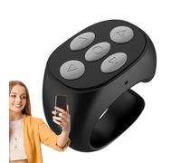 Wireless Scrolling Ring, Remote Page Turner, Camera Control Clicker, Connect 5.3 Connectivity, Type-C Fast Charging, E-Book Reading & Social Media Use, 1.46x0.71x1.3 Inches