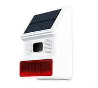 Wireless Solar Alarm 433MHz Loud Siren per flash Light Wireless | 433MHz per frequency, solar charged per battery, loud siren sound, bright flashing light, no wiring needed