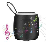 Wireless Speaker, Desktop Speaker, 3,54 x 3,39 pollici, Loud Compact, Portable Sound System, Perfect Companion for Outdoor Adventures, Picnics, Or Simply Moving from Room to Room