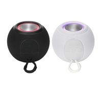Wireless Speaker, Portable Audio Player, Usb Fm Radio, Black Colorful Led Lights, Compact Waterproof Design for Beach, Gym, Dorm, Hiking, Travel, Car, Kitchen, Bathroom